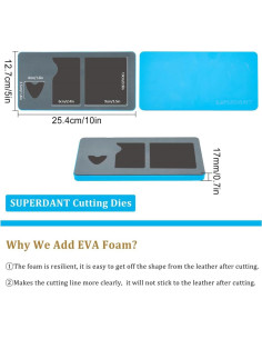 Troqueles de Corte SUPERDANT para Cuero y Manualidades 25.4x12.7cm 2