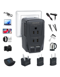 Convertidor de Voltaje DOACE 2000W 220V a 110V para Viajes