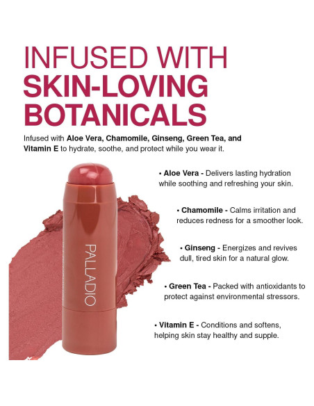 Tinte 2-en-1 para Mejillas y Labios Palladio Querido - Rubor Crema