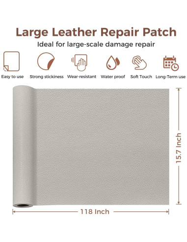 Cinta de Reparación de Cuero NRGready 40.1x299.7cm Gris Claro