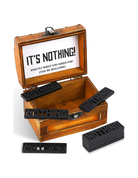 Cofre del Tesoro de Nada JULEASEL - Regalo Divertido 12x8x7.5cm