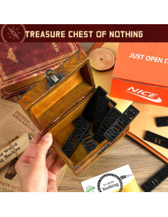 Cofre del Tesoro de Nada JULEASEL - Regalo Divertido 12x8x7.5cm 2