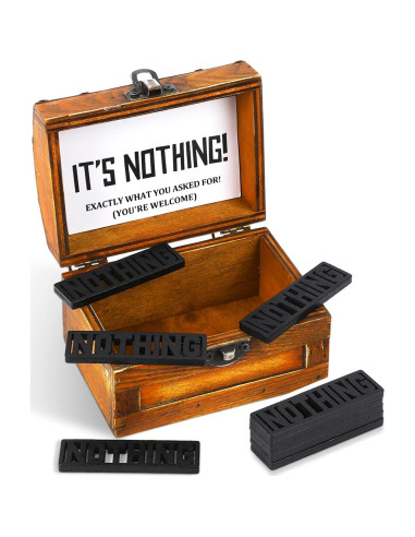 Cofre del Tesoro de Nada JULEASEL - Regalo Divertido 12x8x7.5cm