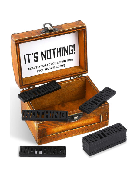 Cofre del Tesoro de Nada JULEASEL - Regalo Divertido 12x8x7.5cm