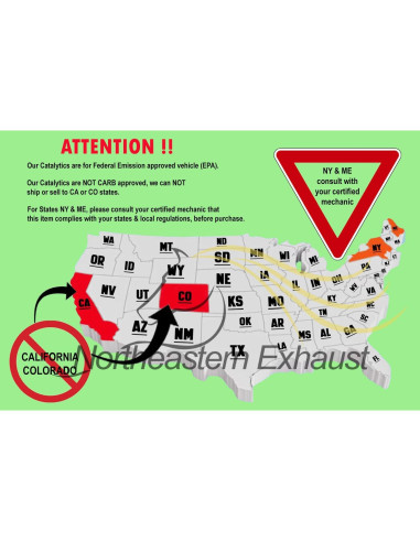 Catalizador EPA Escape del Noreste Toyota 4Runner 2010-2012