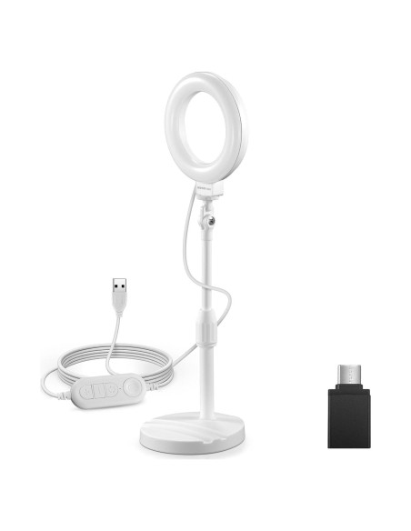 Luz de Anillo LED NEEWER BR60 10W Ajustable Blanco 29-45cm Luz de Anillo LED NEEWER BR60 10W Ajustable Blanco 29-45cm