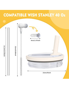 Tapa a prueba de fugas KFHOLIE para vaso Stanley 40 oz - 2 unidades 2