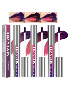 Tinte de Labios Peel Off Dulele 3PCS Larga Duración Rosa Nude