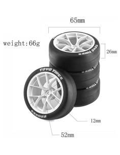 Neumáticos de Rally RC 1/10 YanWangHong 4PCS Negro 2