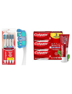 Cepillo de dientes Colgate 360 Optic White + Pasta 3x90.7g