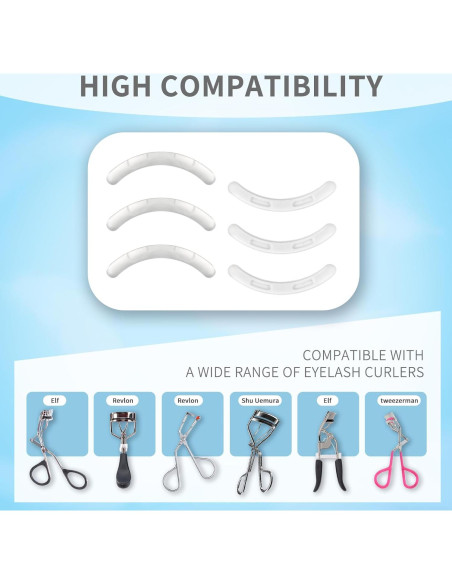 Recargas de Rizadores de Pestañas UXIETIN para Shiseido 6PCS