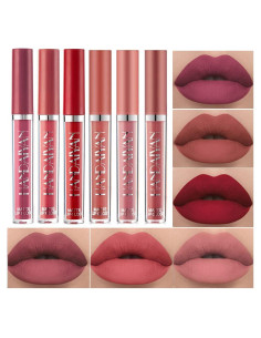 Set de 6 Labiales Líquidos Mate BestLand - 24H Impermeables