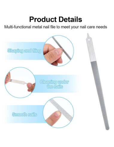 4 Limadoras de Uñas de Acero Inoxidable Bremorou - Pequeñas