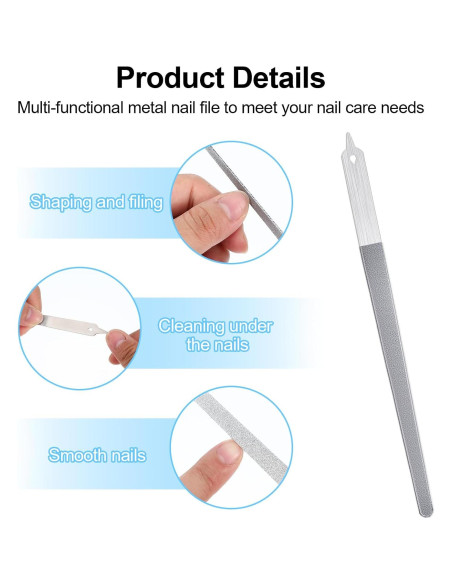 4 Limadoras de Uñas de Acero Inoxidable Bremorou - Pequeñas