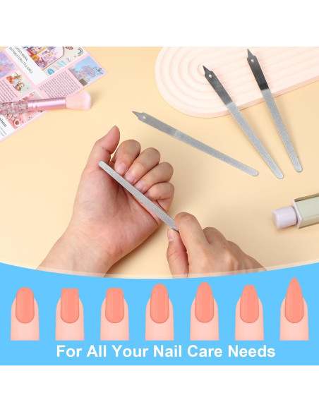 4 Limadoras de Uñas de Acero Inoxidable Bremorou - Pequeñas