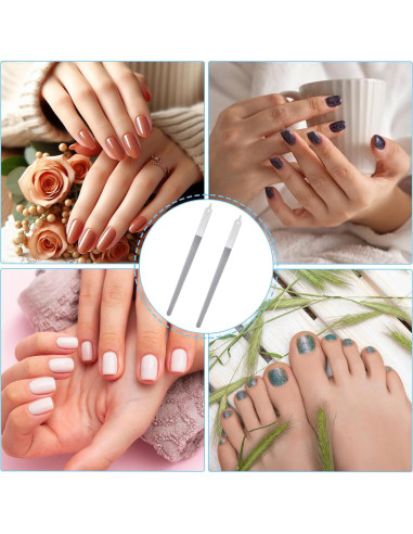 4 Limadoras de Uñas de Acero Inoxidable Bremorou - Pequeñas