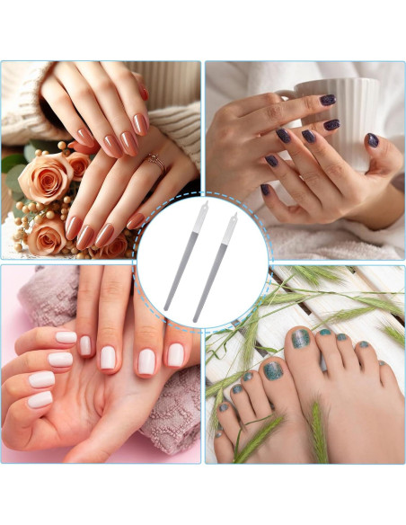 4 Limadoras de Uñas de Acero Inoxidable Bremorou - Pequeñas