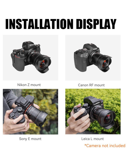 Lente Gran Angular 7artisans 9mm F5.6 132 para Canon y Sony