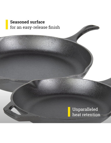 Conjunto de 2 sartenes Lodge Chef Collection 26 y 30 cm