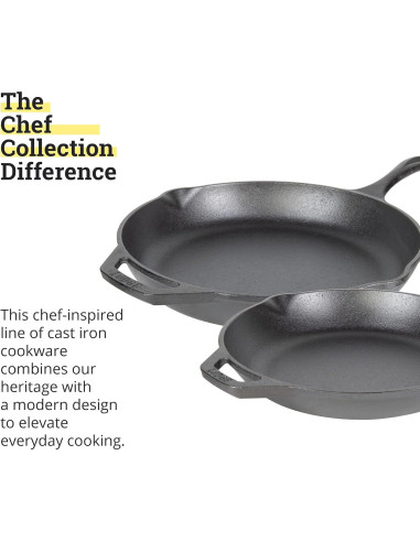 Conjunto de 2 sartenes Lodge Chef Collection 26 y 30 cm