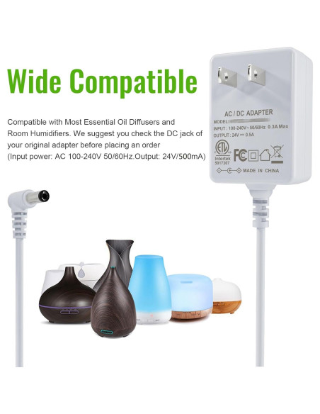 Adaptador de Corriente 24V SoulBay para Difusores 1.7m