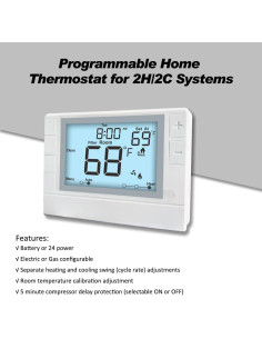 Termostato Programable Coiiwsei RTH715 Blanco 24V LCD 2