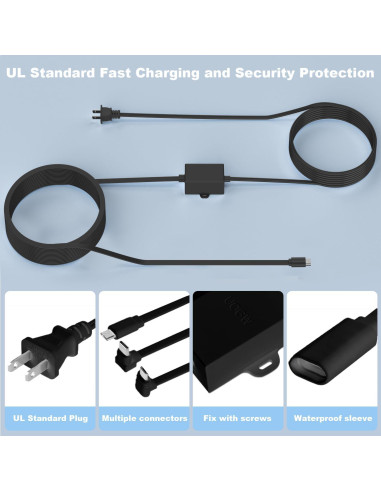 Adaptador de Poder Uogw 15m Impermeable para Wyze Cam