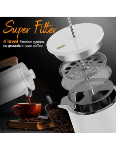 Cafetera Prensa Francesa IKAPE 1.0L Acero Inoxidable 304 2