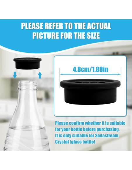 4 Tapas de Botellas de Silicona Reutilizables Gosknor - Negro