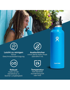 Botella de Agua Hydro Flask 621 ml Acero Inoxidable Seagrass 2