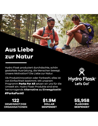 Botella de Agua Hydro Flask 621 ml Acero Inoxidable Seagrass
