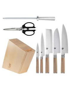 Conjunto de Cuchillos Shun Classic Blonde 8 Piezas Hechos a Mano