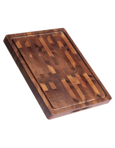 Tabla de Cortar de Madera de Nogal THETCHRY 43x33 cm Doble Cara