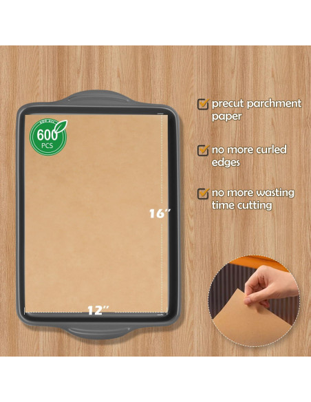 600 Hojas de Papel Pergamino Discanou 30.48x40.64cm Antiadherente 600 Hojas de Papel Pergamino Discanou 30.48x40.64cm Antiadherente