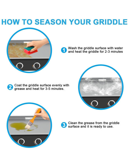 Plancha de Grill TAILGRILLER 17" Hierro Fundido para Blackstone