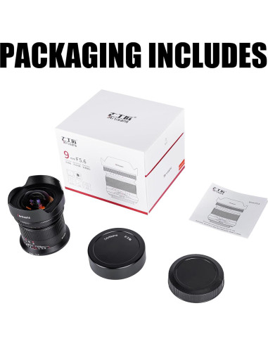 Lente Gran Angular 7artisans 9mm F5.6 132 para Canon y Sony