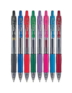 Bolígrafos de Gel Pilot G2, Punta Gruesa 1 mm, Paquete 8 Colores 2