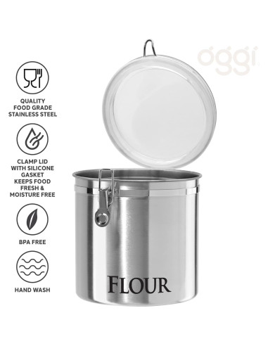 Recipiente Hermético Oggi Jumbo 20.32 cm Acero Inoxidable