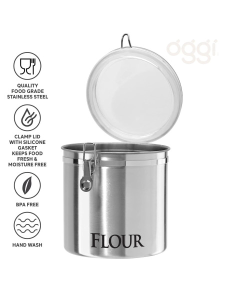 Recipiente Hermético Oggi Jumbo 20.32 cm Acero Inoxidable