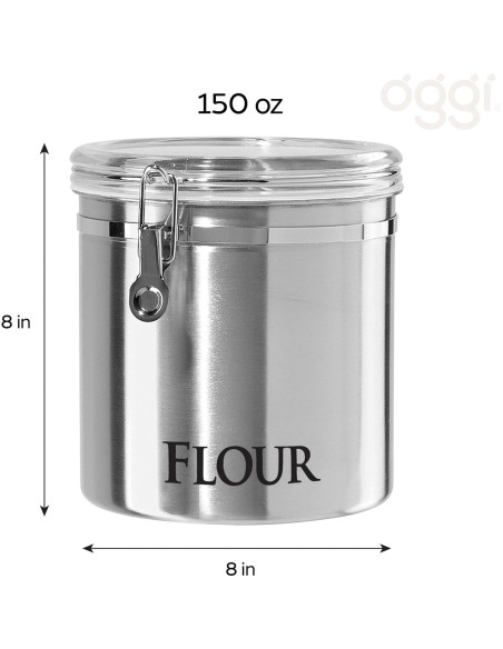 Recipiente Hermético Oggi Jumbo 20.32 cm Acero Inoxidable