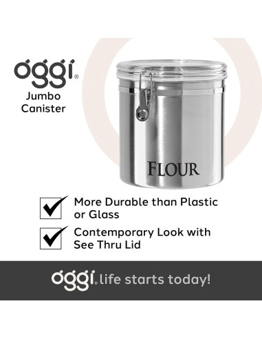 Recipiente Hermético Oggi Jumbo 20.32 cm Acero Inoxidable
