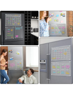 Calendario Magnético Acrílico DIYMAG 4 Pack con 6 Marcadores 2