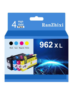 Cartuchos de Tinta 962XL Compatibles HP - 4 Pack Negro y Color