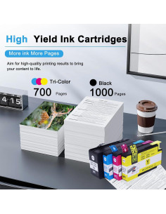 Cartuchos de Tinta 962XL Compatibles HP - 4 Pack Negro y Color 2