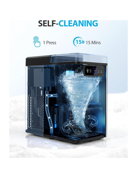 Máquina de Hielo Nugget Aeitto 18.14 kg/día, Auto-Limpieza