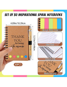 30 Juegos de Cuadernos Espirales y Bolígrafos Czlotyh 2