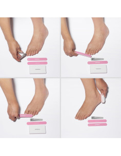 Kit de Pedicura Esencial Tweezerman Rosa Té 4 Piezas 2