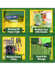 Banco de Trabajo para Niños John Deere con 39 Herramientas 2