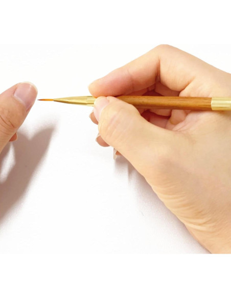 3 Pinceles para Arte de Uñas Fulinjoy Doble Punta 150mm