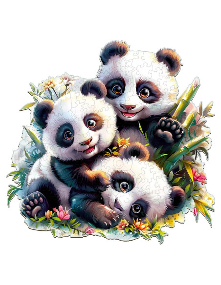 Rompecabezas de Madera Lovpippi Panda 100 Piezas 21.5 cm